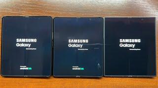 Samsung Galaxy Z Fold 4 vs Z Fold 5 vs Z Fold 6 Main Screens vs Cover Screens Boot Animations