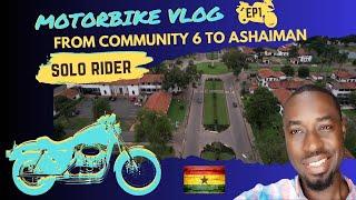 Solo BIKING from Tema Community 6 to Ashaiman