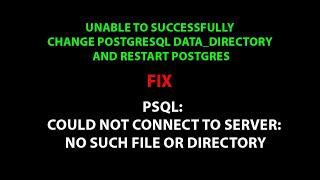 LINUX psql: could not connect to server: No such file or directory
