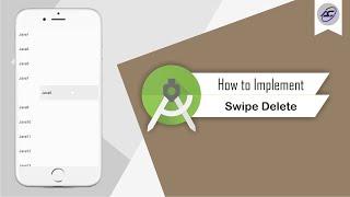 How to Implement Swipe to Delete RecyclerView Item in Android Studio | SwipeDelete | Android Coding