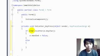 Letter or Numer Validation using c#