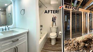 DIY Basement Bathroom Addition from Start to Finish (Learn How to Add a Bathroom to your Basement!)