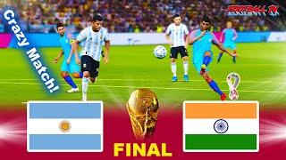 PES 2021 - Argentina vs India - Crazy Final FIFA World Cup - Gameplay