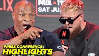 Mike Tyson vs Jake Paul DALLAS Press Conference HIGHLIGHTS & FACE OFF