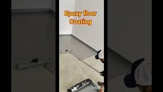 Epoxy   floor Coating  on a garage floor. #painting #diy #homeimprovement