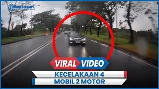 Kecelakaan Beruntun Mercy Tabrak 3 Mobil dan 4 Motor di Kenjeran Surabaya