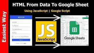 HTML Form Data To Google Sheet Using Javascript | Source Code