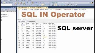 SQL server: How to get multiple values using IN Operator