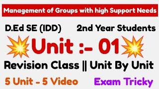 D.Ed Special Education (IDD) | Paper 12 | Unit 01 revision | 2nd Year Students