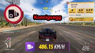 Forza Horizon 5 - Speed Trap for Drag Strip 486.15km/h Jesko | November 23, 2021