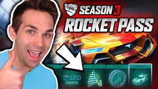 *NEW* ROCKET PASS SEASON 3 ITEMS ROCKET LEAGUE (All Item Showcase)