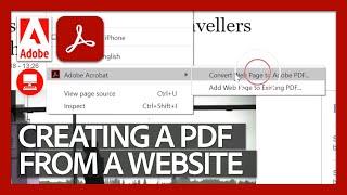 Creating a PDF from a Website | Acrobat for Educators