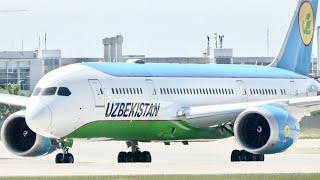 (4K) Uzbekistan Airways Boeing 787-800 (UK78705) Arrival and Departure at Munich Airport!