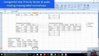 lagi viral! tutorial mengerjakan metode AHP dengan rumus Excel.
