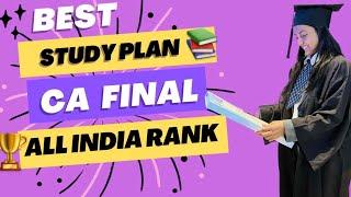CA Final Study Plan | All India Rank | My 3 months planner in study leave period