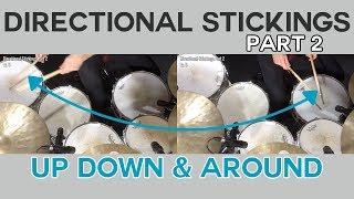 Directional Stickings Part 2: Single Strokes Up Down & Around The Kit