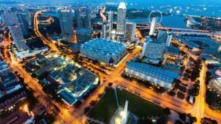 Singapore from the height of bird flight