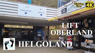  Helgoland, Lift zum Oberland, St.Nicolai Kirche, Insel Walk, 4k, 60fps