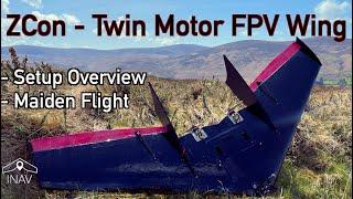  Zcon Twin - Build Overview & Maiden - Awesome FPV Wing