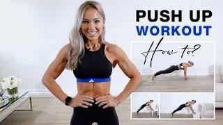10 Min PUSH UP WORKOUT + TIPS | Beginner to Advanced