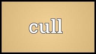 Cull Meaning