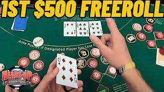 Start and End the Session with a $500 Freeroll - Heads Up Hold'em Poker