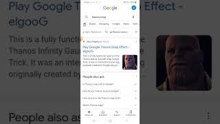 thanos snap google trick