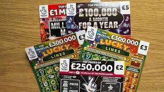 £18 mix of Allwyn Scratch Cards from the National Lottery