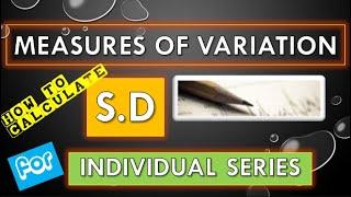 Measures of Variation | Biostatistics and Research Methodology | Standard Deviation | Individual