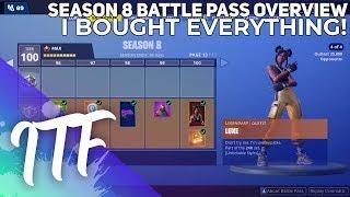 Fortnite Season 8 Battle Pass Overview [I BOUGHT EVERYTHING!] (Fortnite Battle Royale)