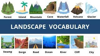 Landscape vocabulary in English || 30 common words || Learn English easy in pictures #vocabulary