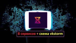 8 сервисов + схема vkstorm