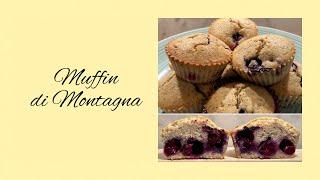 Muffin di Montagna - muffin al grano saraceno, mirtilli e menta