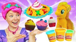 Irenes Play-Doh Küche. Kuchen aus Knete für My Little Pony. Spielzeug Video - 2 Folgen am Stück