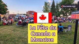 la fête du Canada feux d'artifice à Moncton New Brunswick أجواء الإحتفال