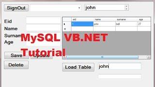 MySQL VB.NET Tutorial 14 : Search data in database and Filter in datagridview