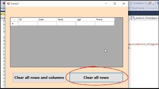 C# How to clear all rows or clear all rows and columns in dataGridView without database