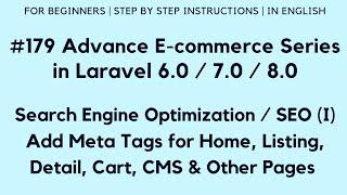 Laravel SEO (I) Add Meta Tags in Laravel 8 E-commerce Website | Laravel Search Engine Optimisation