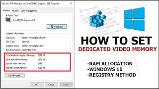 HOW TO SET DEDICATED VIDEO MEMORY OR VRAM