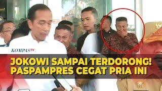 Jokowi Sampai Terdorong! Detik-detik Paspampres Adang Pria Terobos Hampiri Presiden di Konawe