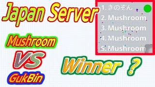 Japan Server (  Mushroom   VS   GukBin  ) Winner ?  - ( Don't attack us )  Agar.io Mobile