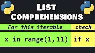 Learn Python list comprehensions + exercises 