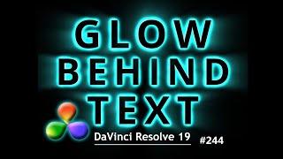 DaVinci Resolve Tutorial: How To Create Animated Glow Behind Text