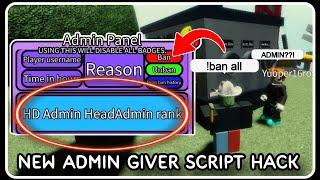 [ NEW ] Admin Panel Script Hack - ROBLOX SCRIPTS - Kick All, Ban All, Head Admin Giver