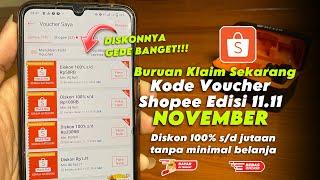 Cara menggunakan voucher shopee diskon 100% s/d jutaan edisi 11.11 november