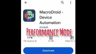 Performance  Mode Without root - Macrodroid tile | Android Tweaks no root