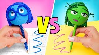 Wow!️School Supplies Meet Inside Out magic!   Cool Crafts by Slick Slime Sam's Maker World