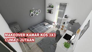 Desain Kamar Kos 3x3 Minimalis Low Budget ! Lengkap Rincian Harga