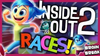 INSIDE OUT 2 RACES🟣FEELINGS game for kids | Brain Break‍️Danny Go Noodle inspired