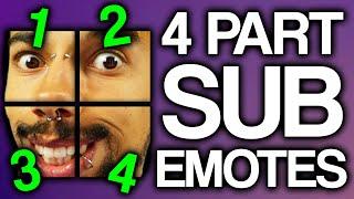 How To Make 4 Part Sub Emotes For Twitch | Photoshop & Twitch Tutorial